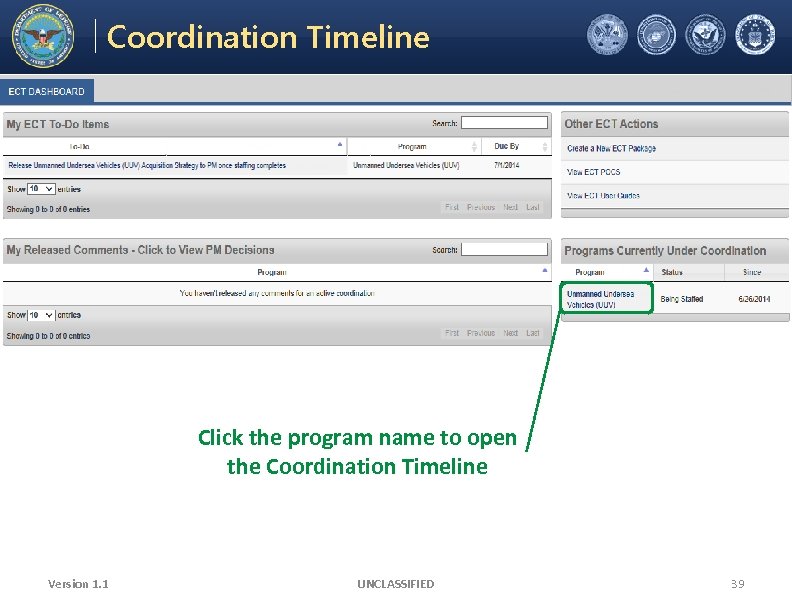 Electronic Coordination Tool Coordination Timeline Office of the Under Secretary of Defense Acquisition, Technology,