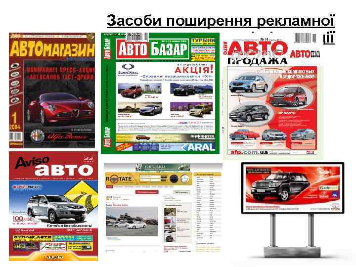 Засоби поширення рекламної інформації 