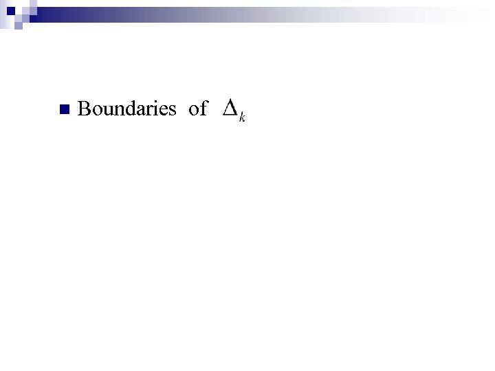 n Boundaries of 