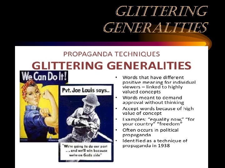 glittering generalities 