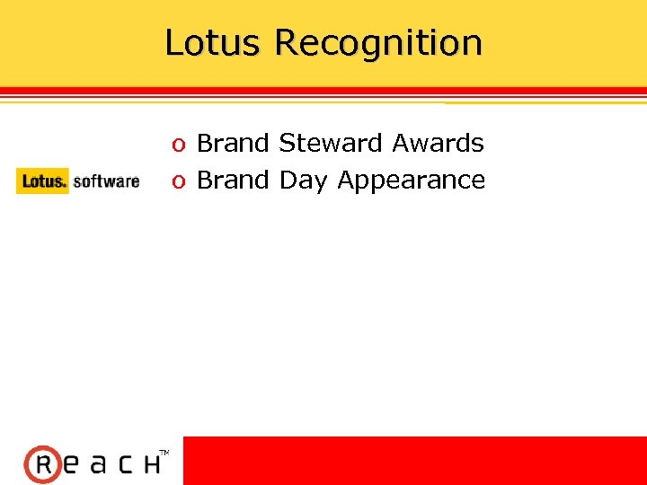 Lotus Recognition ס Brand Steward Awards ס Brand Day Appearance 