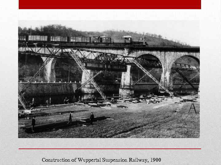 Construction of Wuppertal Suspension Railway, 1900 