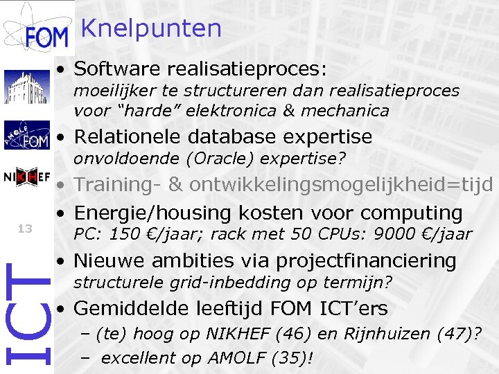 Knelpunten • Software realisatieproces: moeilijker te structureren dan realisatieproces voor “harde” elektronica & mechanica