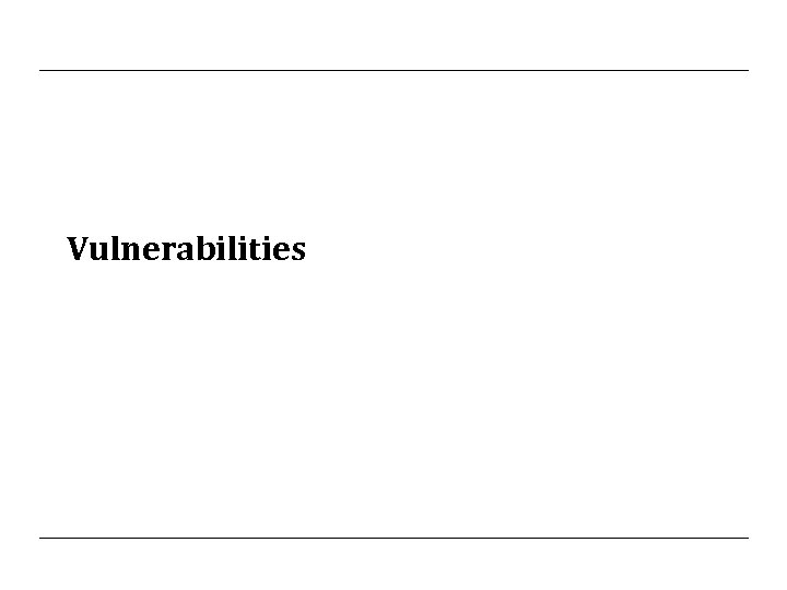 Vulnerabilities 