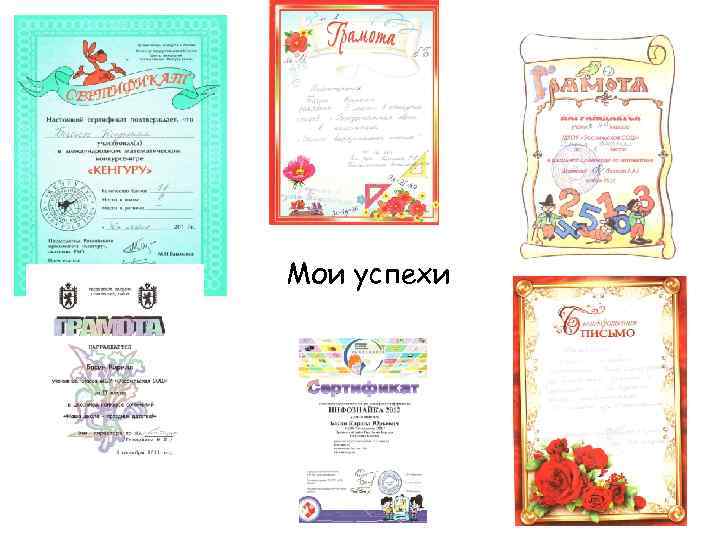 Мои успехи 