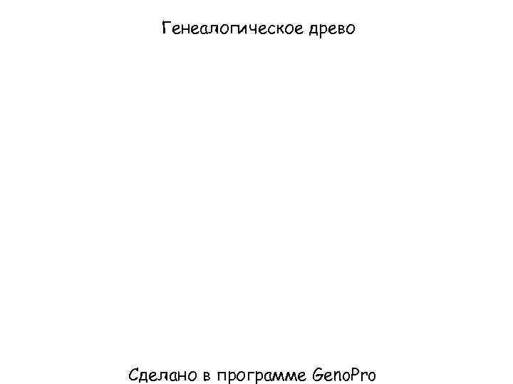 Генеалогическое древо Сделано в программе Geno. Pro 
