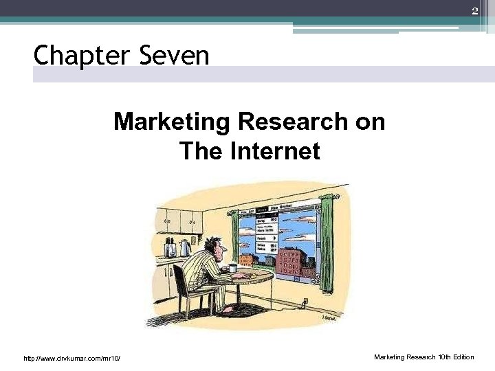 2 Chapter Seven Marketing Research on The Internet http: //www. drvkumar. com/mr 10/ Marketing