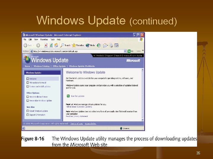 Windows Update (continued) 35 