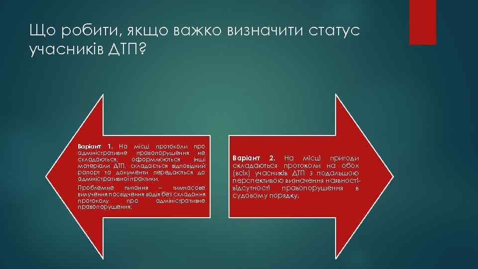 Що робити, якщо важко визначити статус учасників ДТП? Варіант 1. На місці протоколи про