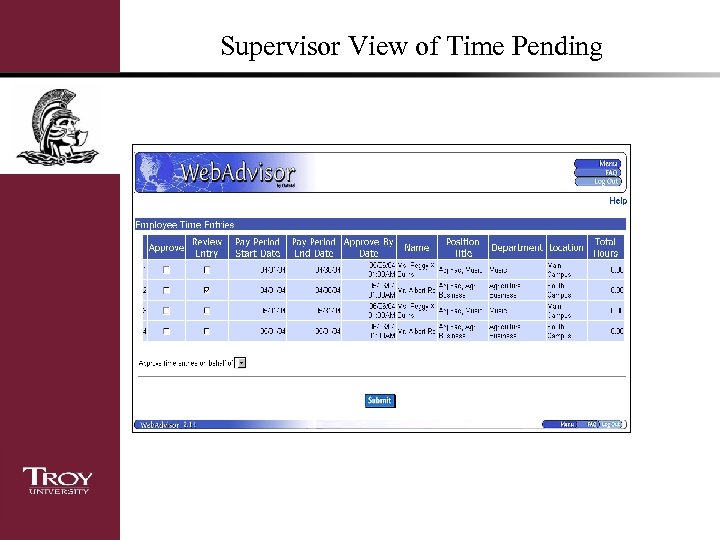 Supervisor View of Time Pending 