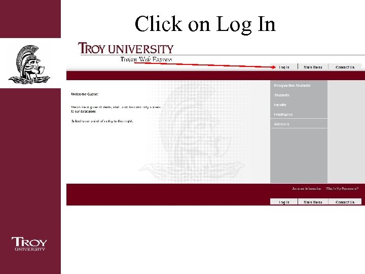 Click on Log In 