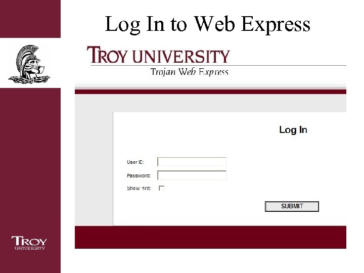 Log In to Web Express 