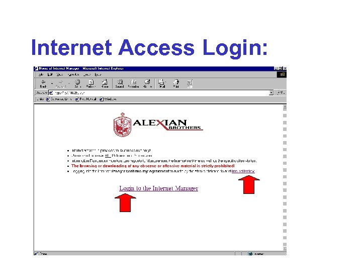 Internet Access Login: 