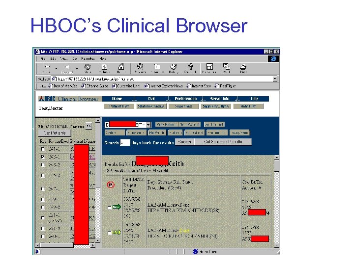 HBOC’s Clinical Browser 