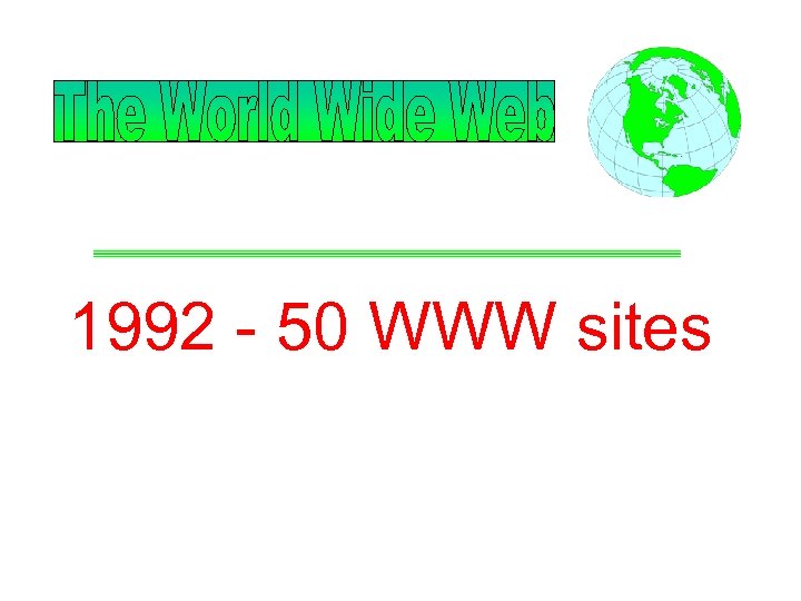 1992 - 50 WWW sites 