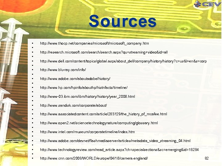 Sources • • • • • • • http: //www. thocp. net/companies/microsoft_company. htm http: