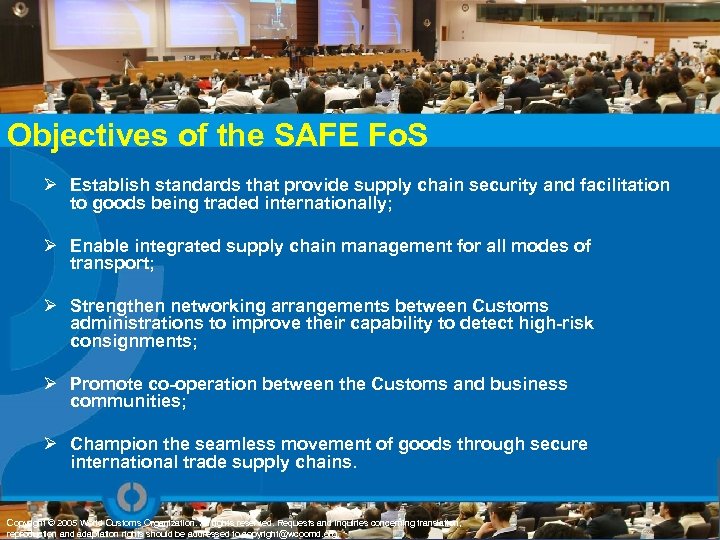 Objectives of the SAFE Fo. S Ø Establish standards that provide supply chain security