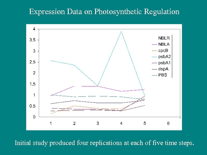 Expression Data on Photosynthetic Regulation Initial study produced four replications at each of five