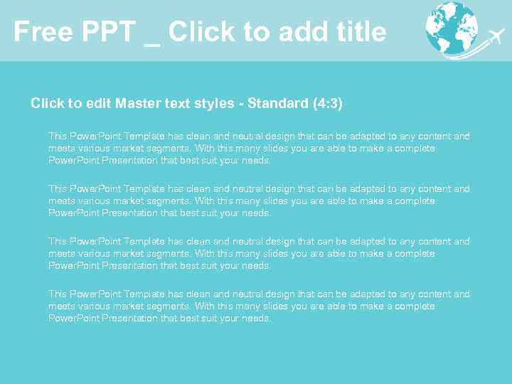 Free PPT _ Click to add title Click to edit Master text styles -