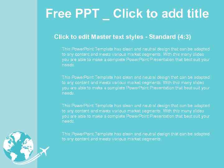 Free PPT _ Click to add title Click to edit Master text styles -