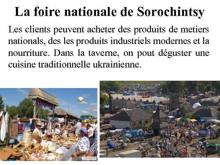 La foire nationale de Sorochintsy Les clients peuvent acheter des produits de metiers nationals,
