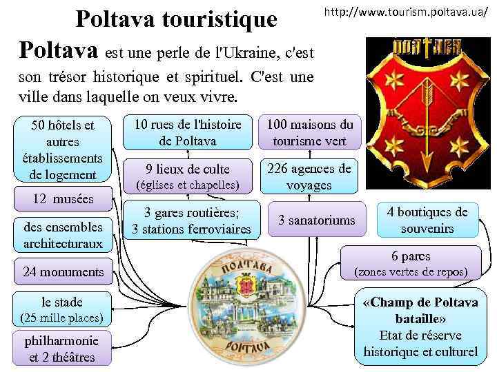 Poltava touristique Poltava est une perle de l'Ukraine, c'est http: //www. tourism. poltava. ua/