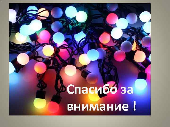 Спасибо за внимание ! 