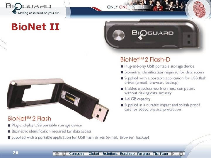 Bio. Net II 20 Company Global Solutions Roadmap Partners The Team 