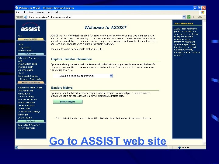 Go to ASSIST web site 