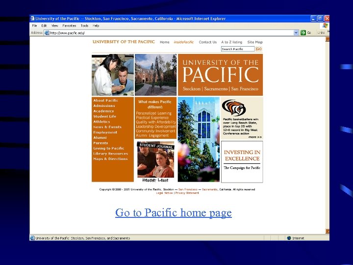 Go to Pacific home page 