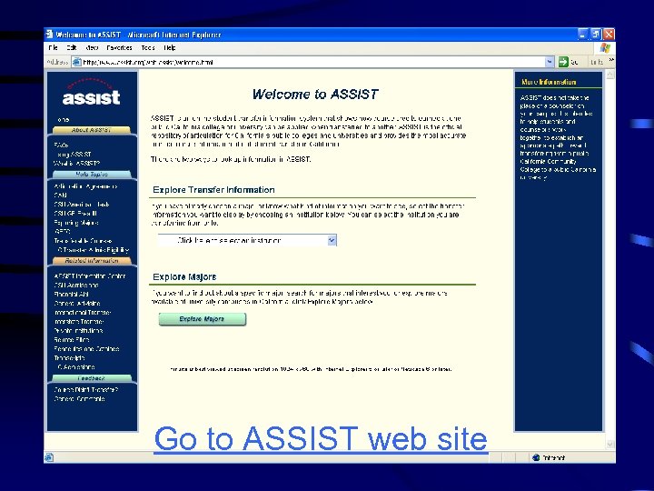 Go to ASSIST web site 