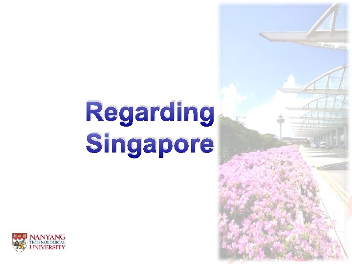 Regarding Singapore 