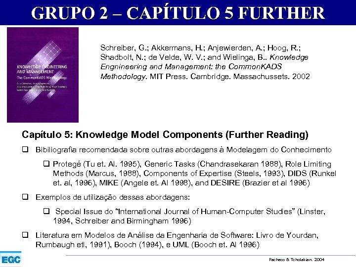 GRUPO 2 – CAPÍTULO 5 FURTHER Schreiber, G. ; Akkermans, H. ; Anjewierden, A.