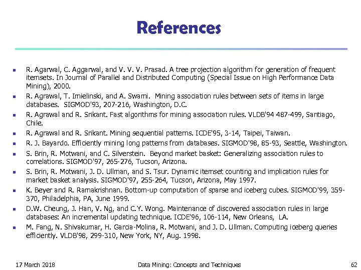 References n n n n n R. Agarwal, C. Aggarwal, and V. V. V.