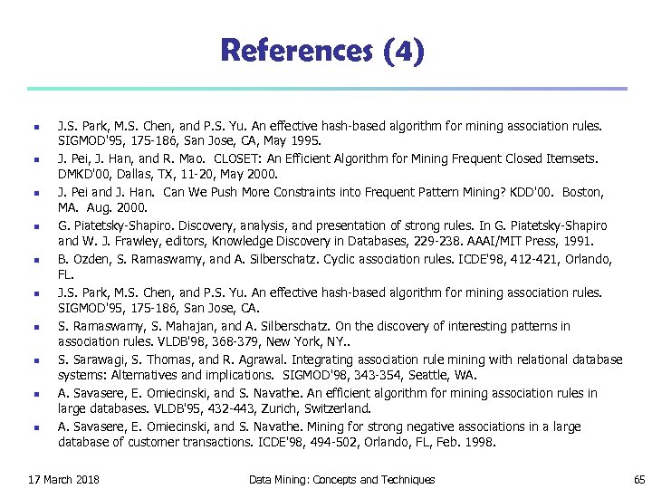 References (4) n n n n n J. S. Park, M. S. Chen, and