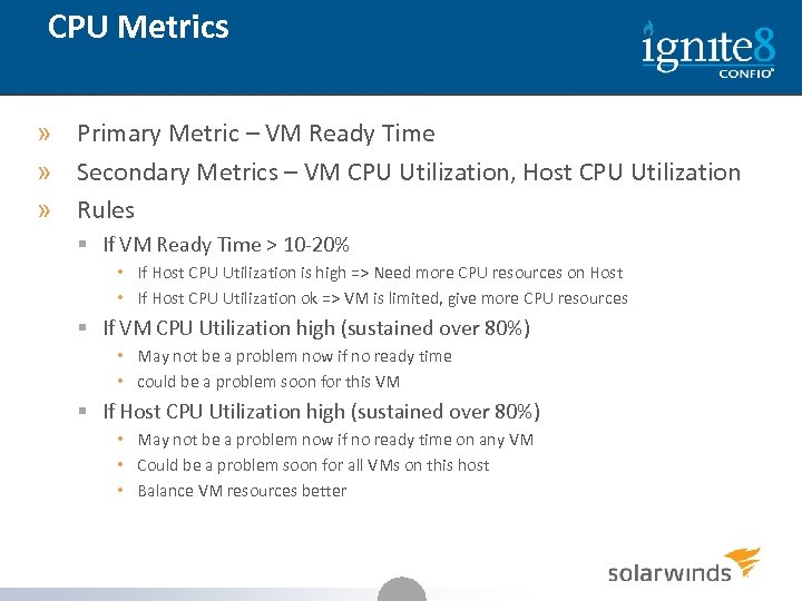 CPU Metrics » Primary Metric – VM Ready Time » Secondary Metrics – VM