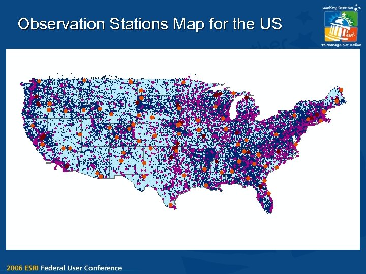 Observation Stations Map for the US Ameriflux Towers (NASA & DOE) NOAA Automated Surface