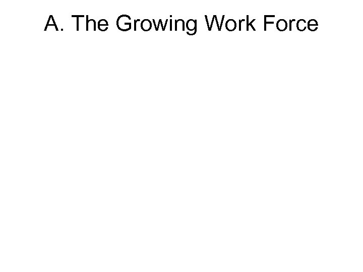 A. The Growing Work Force 