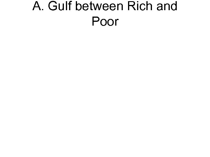 A. Gulf between Rich and Poor 