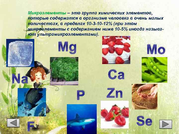 Презентация на тему микроэлементы