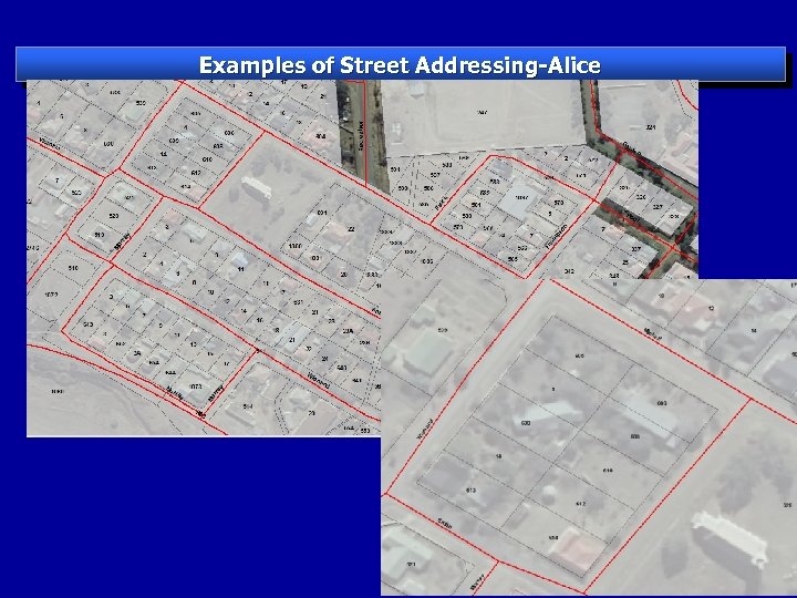 Examples of Street Addressing-Alice 
