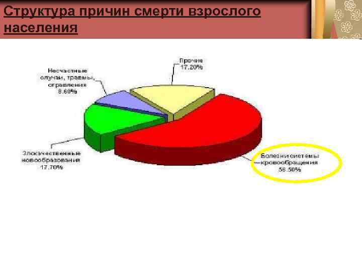 Структура причин смерти взрослого населения 