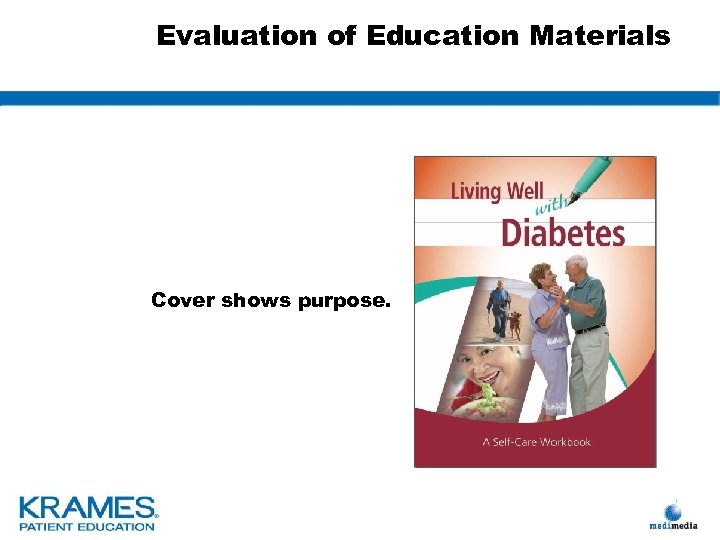 Evaluation of Education Materials Cover shows purpose. 