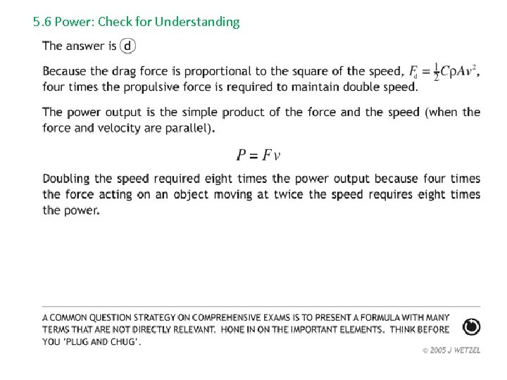5. 6 Power: Check for Understanding 