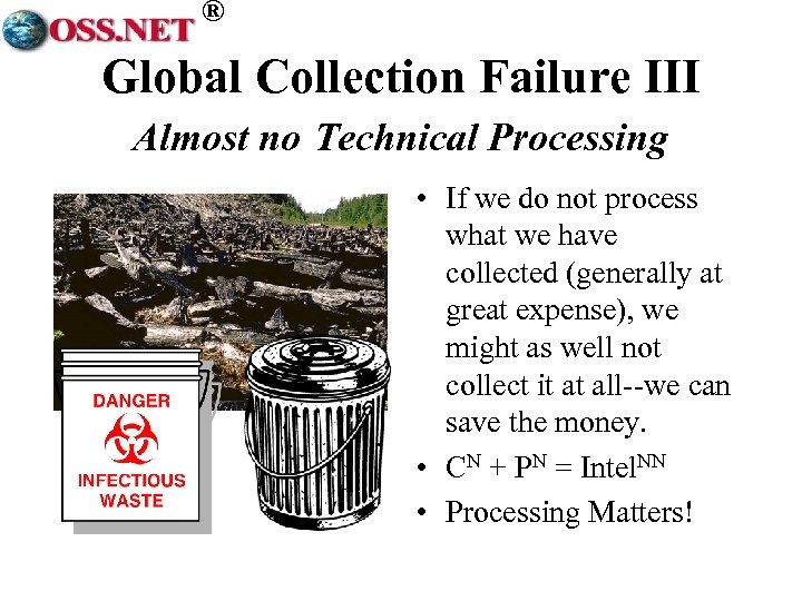 ® Global Collection Failure III Almost no Technical Processing • If we do not