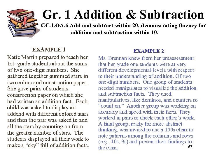 Gr. 1 Addition & Subtraction CC. 1. OA. 6 Add and subtract within 20,