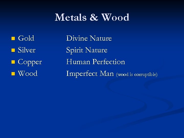 Metals & Wood Gold n Silver n Copper n Wood n Divine Nature Spirit