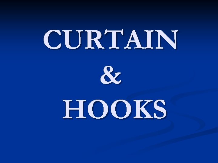 CURTAIN & HOOKS 