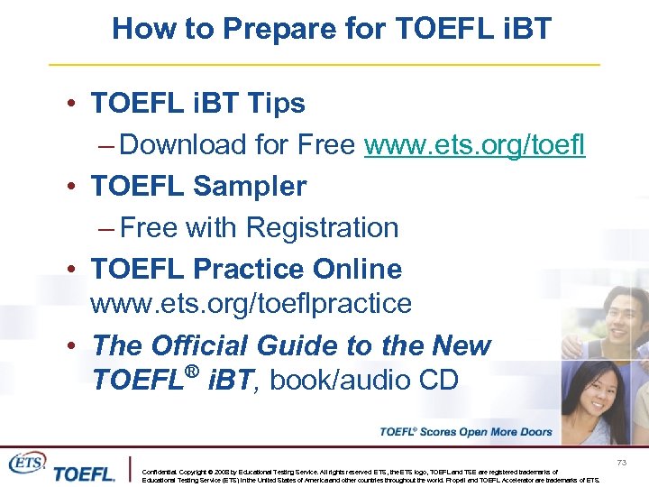How to Prepare for TOEFL i. BT • TOEFL i. BT Tips – Download