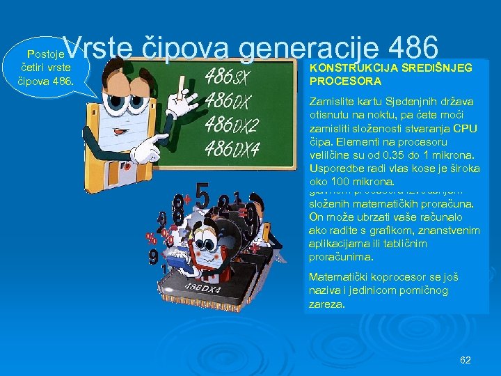 Vrste čipova generacije 486 DX 2 486 DX 4 486 SX 486 DX Postoje